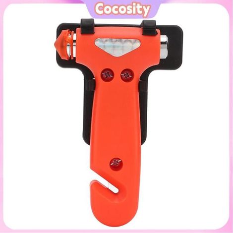 Cocosity Outil d'évacuation d'urgence de voiture Brise Vitre de Voiture Multifonctionnel Marteau de Sécurité Ceinture moto coffret (1/5)