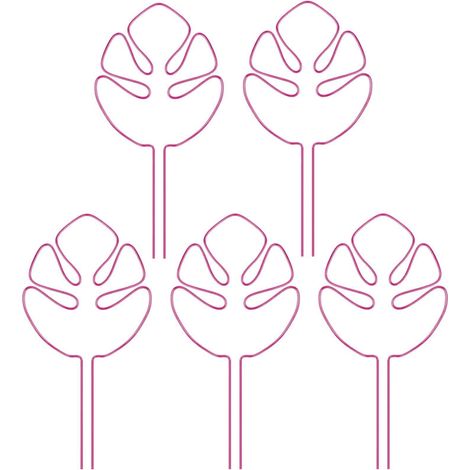 Lot de 5 supports pour tiges de plantes - Stabilisateurs et pinces de maintien, conception unique pour les plantes grimpantes, ensemble de pinces en bambou en forme de carapace de tortue, support idéa (1/5)