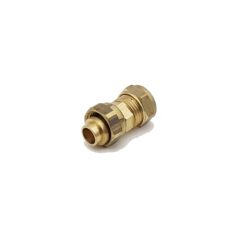 Brass Compression Tap Connector 15mm x 1/2" - Pack of 10 (1/3)