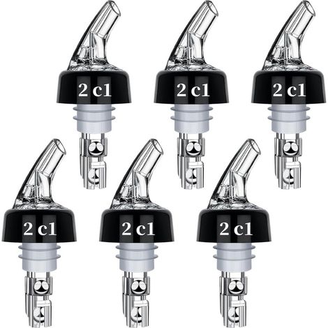 Distributeur de shots de cocktail, distributeur d'huile, distributeur de spiritueux, vin et liqueur pour bar, restaurant, café, fêtes (2 CL - 6 pièces) (1/4)