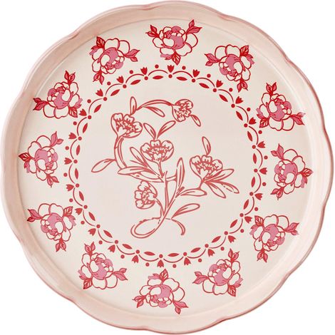 Petit plateau rond en mélamine Josephine 'Table Decor' (Rose Poudre) (1/5)