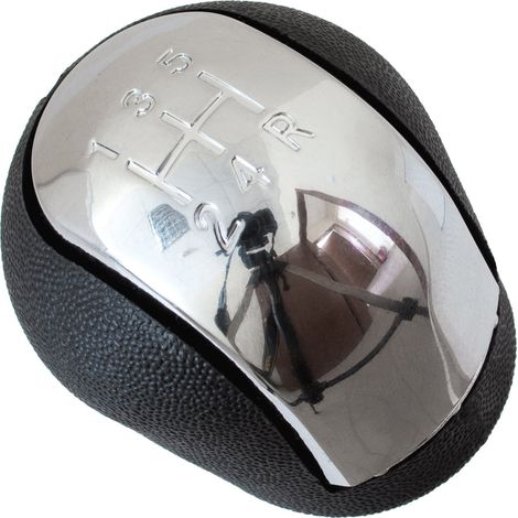 Pomo de palanca de cambios cromado de 5 velocidades para Opel Vectra C 02-08, parte inferior de la palanca de cambios de marcha atr谩s (1/5)