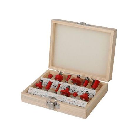 Workpro Set di frese per legno 15 pezzi metallo 6,35 mm