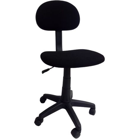 Silla de escritorio giratoria para niño en tela negra con altura regulable