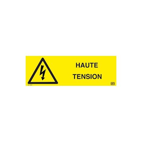 etiquette autocollante - haute tension - catu at-7001