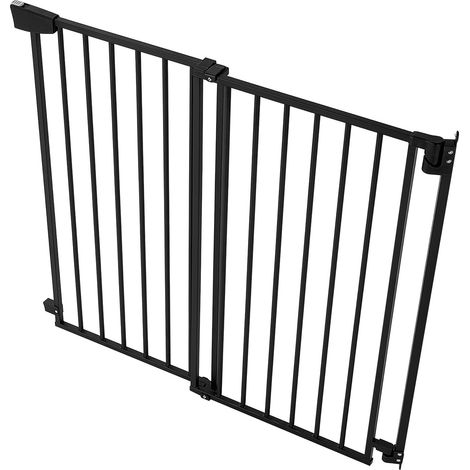 VEVOR Barrera de Seguridad para Niños, Ajustable de 720 - 1085 mm, Alto de 760 mm, Puerta de Seguridad para Perros y Gatos, Cierre Automático y Apertura en 2 Sentidos, para Escaleras Dormitorio, Negro (1/5)