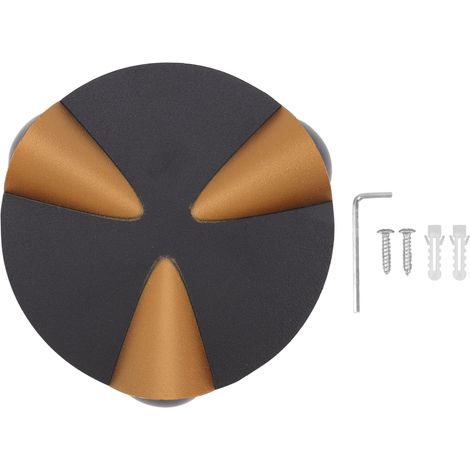 murale moderne LED ronde à 3 perles étanche pour extérieur