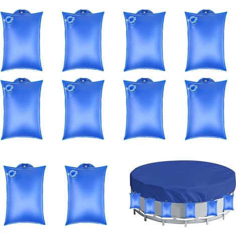 10PCS Poids de Couverture de Piscine Robuste, Sacs d'eau épais pour la Protection la, couvertures Piscine extérieures sécurisées, pour Jardin, Maison