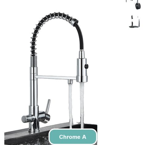Rubinetto per lavello da cucina, rotazione a 360 gradi, purificazione dell'acqua (1/2)