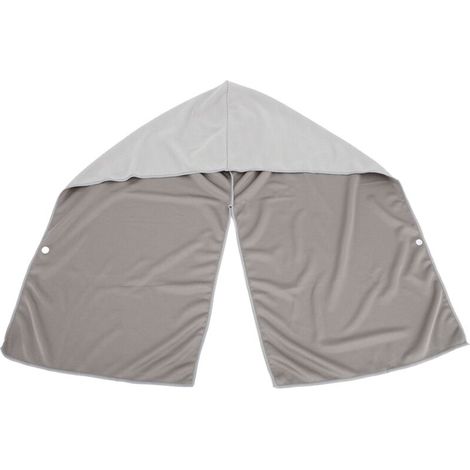 Serviette de sport rafraîchissante à capuche, séchage rapide, protection UV, grise pour activités extérieures