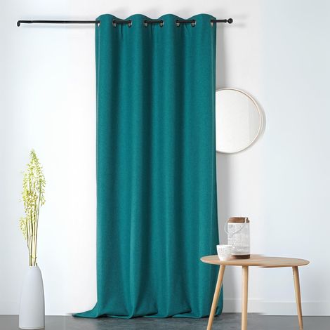 Rideau obscurcissant et isolant Boreal Bleu Paon 140x260 cm (1/3)