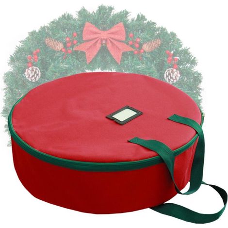 Sac de rangement pour couronne de Noël avec fermeture éclair pour la maison, le bureau, les voyages