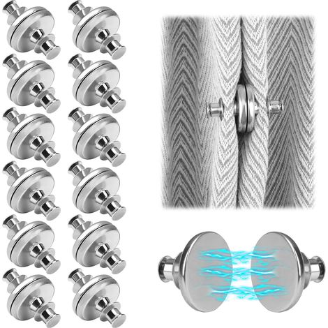 Aimants pour rideaux Ø20 mm, lot de 24, boutons magnétiques amovibles (1/5)