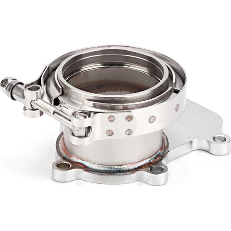 Adaptateur de bande en V de 3 pouces, brides turbo professionnelles en acier inoxydable, solide, haute dureté, stable, antirouille, installation simple pour tube d'échappement (1/5)