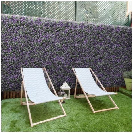 BONERVA MAL1203 BUXUS LAVANDA Jardín Vertical Artificial Pack 4 Piezas 50x50 cm - ref: MAL1203