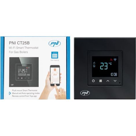 Thermostat intelligent WiFi - PNI CT25B - 16 A - Programmable - Contrôle via application mobile