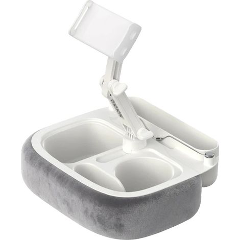 Support de tablette et de téléphone en coussin, support doux, rotatif à 360°, Gris (1/2)