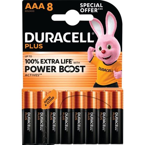 Duracell Batteria Plus AAA X8 So