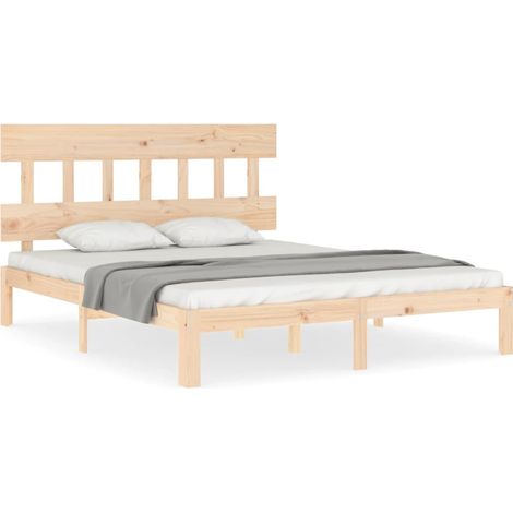 Maison Exclusive - Estructura de cama de matrimonio con cabecero