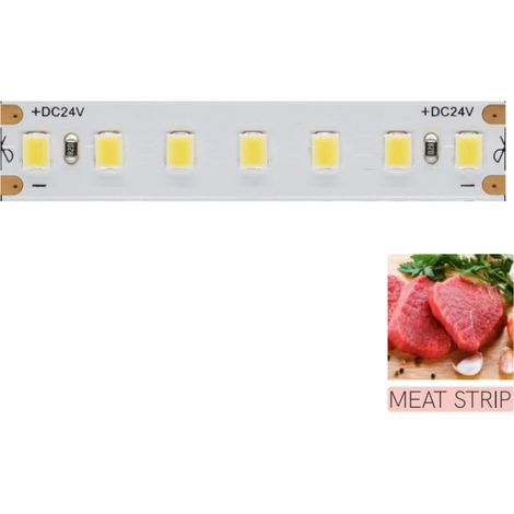 Striscia Led Per Illuminare Il Banco Alimenti della Carne - Bobina Da 5m 14,4W/M 85LM/W IP20 3700K