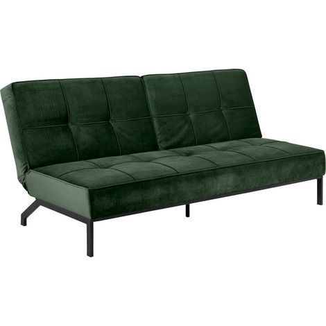 Sofá cama Norsica 243, Verde, 0, 87x198x95cm
