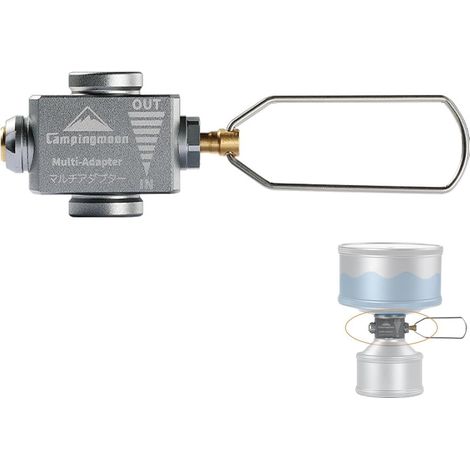 Adaptateur de recharge de cartouche de gaz butane - Adaptateur de réchaud de camping - Valve - Avec fonction d'aération (1/5)