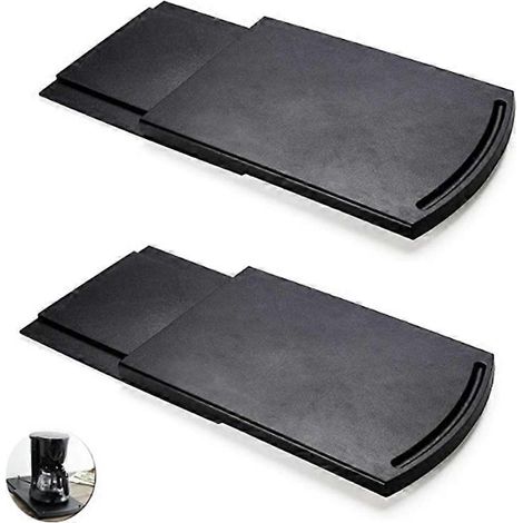 Uitschuifbaar koffiezetapparaatplateau 30 cm, 12 21 inch, voor onder een keukenkastje of aanrecht, verrijdbaar koffiezetapparaatplateau voor kleine keukenapparaten (2 stuks, zwart) (1/5)