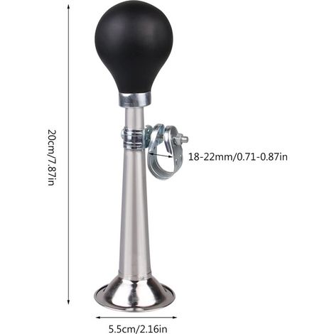 Bocina metálica vintage para bicicleta - Bocina de payaso con forma de globo para apretar, ideal para bicicletas, carritos de golf y coches (1/5)