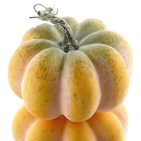 GASPER Herbstdeko Rippenkürbis Orange Ø 15 cm - Kunstblumen