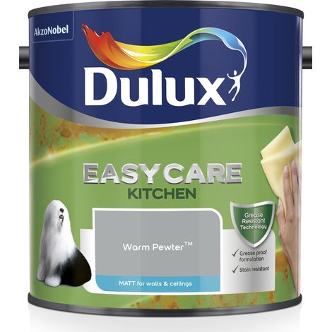 Dulux Easycare Kitchen Matt Emulsion Paint - 2.5L - Warm Pewter