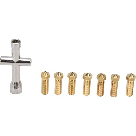 Kit de buses pour imprimante 3D, buse d'extrusion en laiton, accessoires pour imprimante 0,2 mm/0,3 mm/0,4 mm/0,6 mm/0,8 mm/1,0 mm/1,2 mm (1/5)