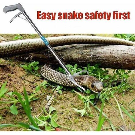 1m pinces à serpent pliables bâton attrape-reptile pince pliante pince à serpent à mâchoires larges outil de contrôle de serpent en acier inoxydable