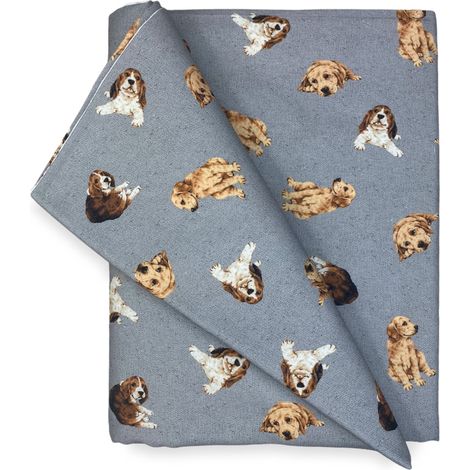 TOVAGLIA in cotone CANI grigio scuro Ovale cm. 180x250 (1/5)