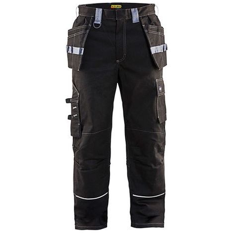 Pantalon de travail retardant flamme 1461 - Noir/Gris clair 2XL - FR(52) - SE(C58) - Courtes (1/2)