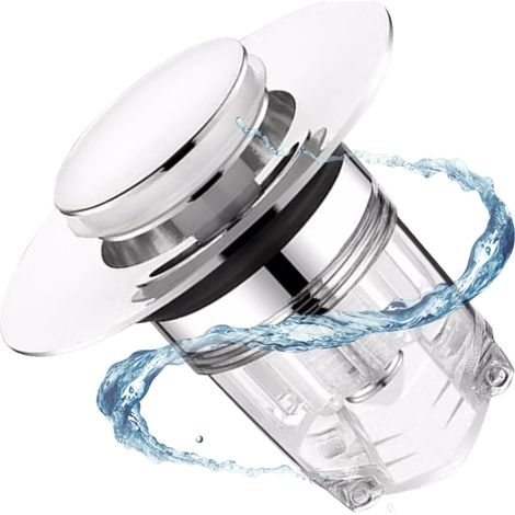 Bouchon de vidange, bouchon de vidange d'évier - Filtre de vidange d'évier pop-up Bouchon de vidange d'évier de salle de bain pop-up, filtre à cheveux anti-colmatage pour évier de (1/5)