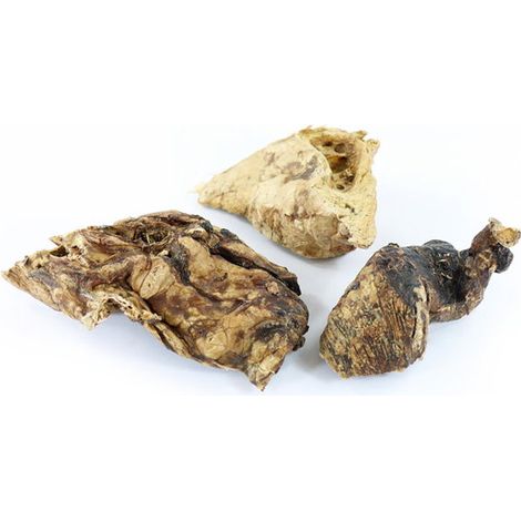 Anima Selvaggia getrocknete Rinderlunge Snacks für Hunde 6 Packungen zu je 50g.