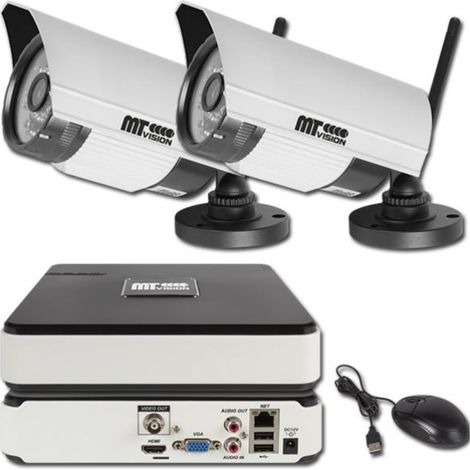 MT Vision HSR 8200 IP Set Funk Videoüberwachung mit 2X Kamera IP66