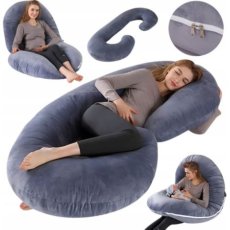 Oreiller pour femmes enceintes, maternité, pour dormir, allaiter, en forme de C (1/5)