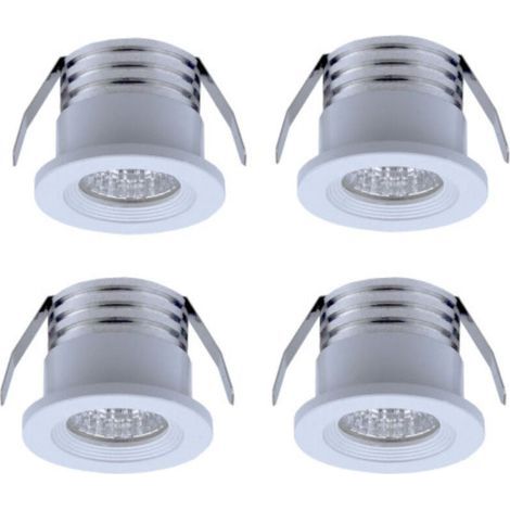 Lot De 4 Spots LED Encastrables Mini 3W Blanc Chaud Éclairage Directionnel (1/4)