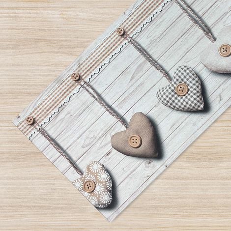 Tappeto passatoia fantasia cuori appesi antiscivolo lavabile varie misure Cuori Appesi - 50x100 cm (1/5)
