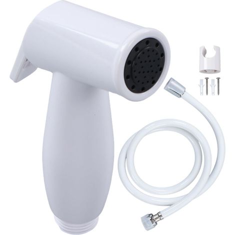 Bidet Sprayer G1/2 Thread Wall Mounted Handheld Toilet Sprayer for Dog Shower Floor CarpetB1115W 3 Piece Set 1 (1/5)