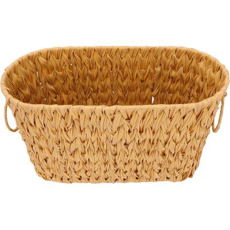 Panier de toilette Brrnoo en rotin synthétique avec poignées, (1/5)