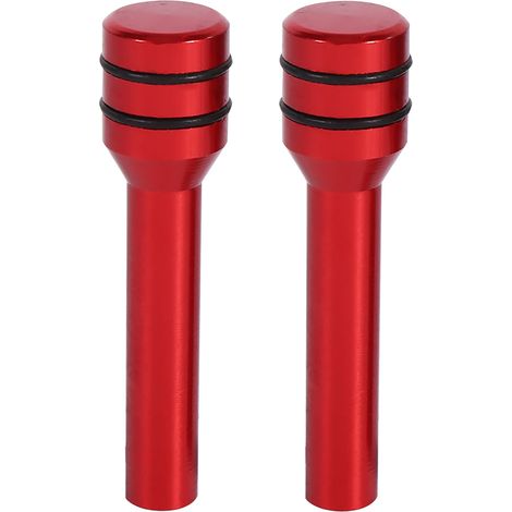 2 caches-goupilles de verrouillage intérieur de porte en alliage d'aluminium rouge pour voitures et camions (1/5)