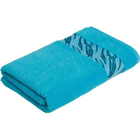 Möve pour frottana Shadow Drap de Douche 100% Coton, Turquoise, 67 x 140 cm (1/3)