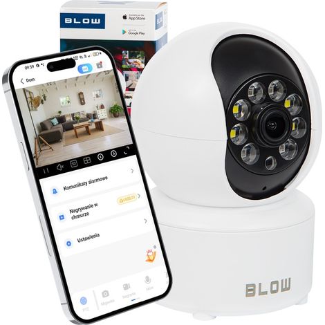 Telecamera IP Wi-Fi per interni, girevole, con zoom, 3MPx, mini smart, 2K, rilevamento di presenza. (1/5)