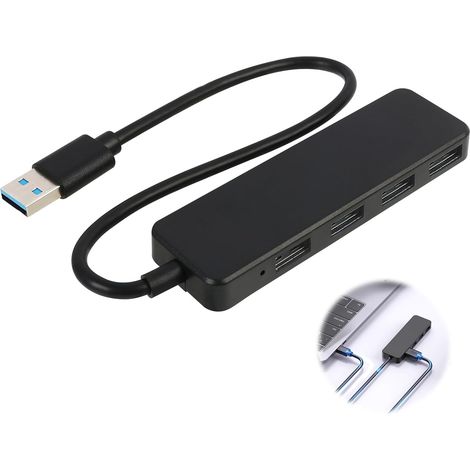 iDsonix USB 3.0 Hub with 180cm Extended Cable, Ultra-Slim 4-Port USB Splitter, High-Speed Multiport Adapter, Compatible with MacBook, PC, Laptop, PS4, USB Flash Drives, Adapter (1/5)