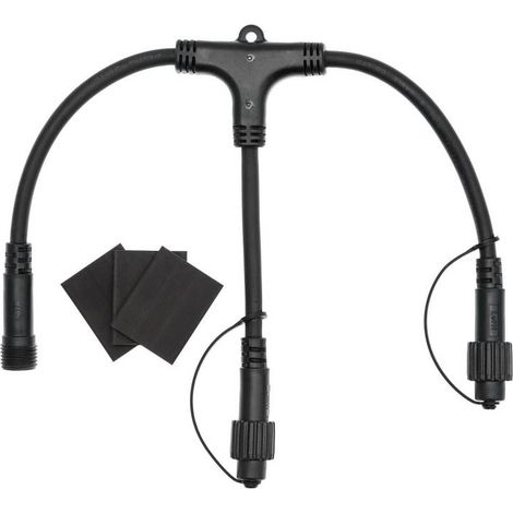 Connecteur noir 2 sorties pour guirlande guinguette IP44 230V Lotti (1/2)