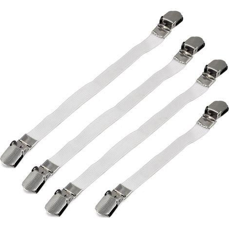 Fixations pour Housse de Planche à Repasser en Fer Blanc, 4 pièces Clips pour Housse de Planche à Repasser, draps et nappes