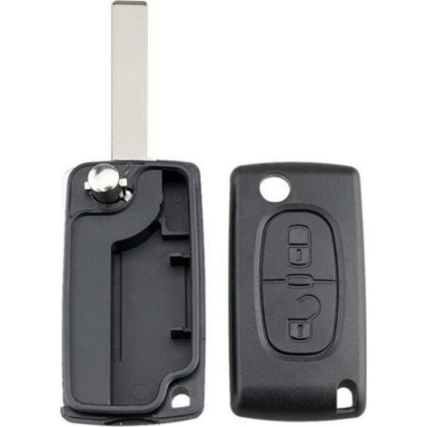 Coque Télécommande - 2 Boutons - Pour Peugeot 2008 3008 5008 - HU83 - Noir - 1 Pièce (1/4)