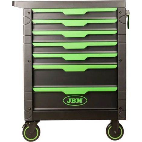 CARRELLO PORTAUTENSILI PORTA ATTREZZI OFFICINA 7 CASSETTI SENZA UTENSILI JBM (1/5)